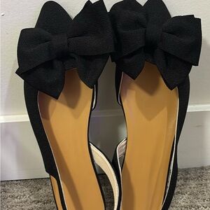 Elegant Black Bow Women's Shoes